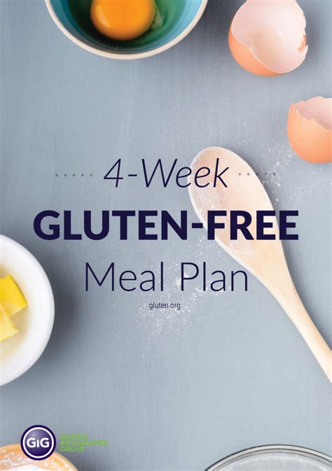 Week Basic Gluten Free Meal Plan Gig Gluten Intolerance Group
