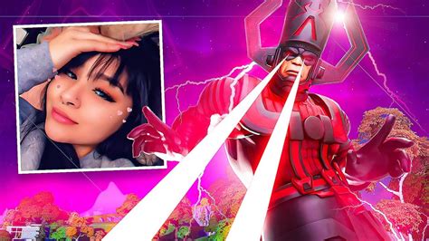 I Stream Sniped My Girlfriend With The Galactus Skin On Fortnite Youtube