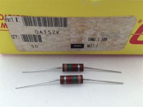 10 pcs oa152k ohmite 1 watt 1 5k ohm 10 carbon composition resistor axial ebay