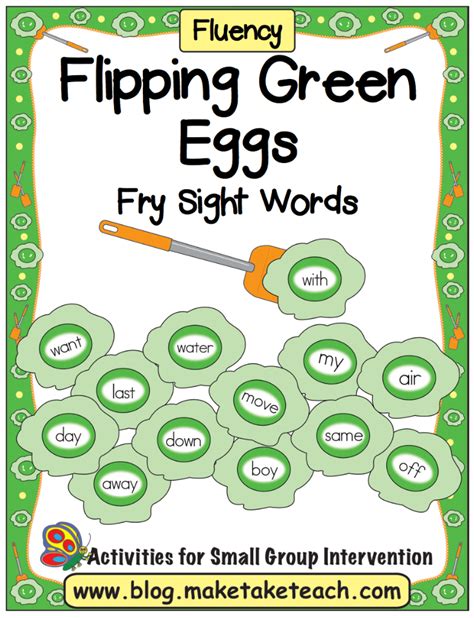 Flipping Green Eggs Fry Sight Words Sight Word