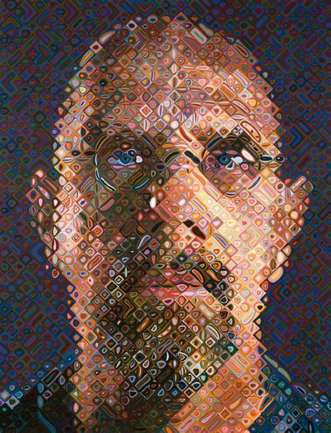 Chuck close is noted for his highly inventive techniques used to paint the human face. Chuck Close - Artists - Leslie Sacks Gallery