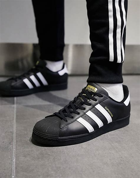 Adidas Originals Superstar Svarta Sneakers Asos
