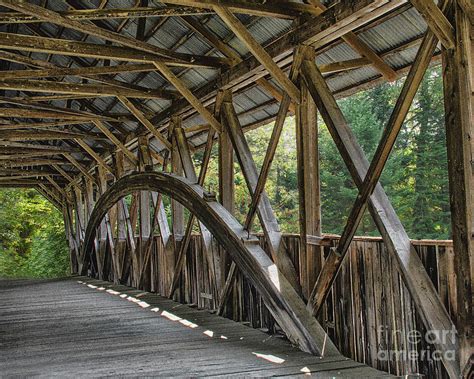 Timber Truss Interior Bridge Photograph By Timothy Flanigan Fine Art
