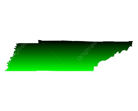 Map Of Tennessee Green Line States Illustration Png Transparent
