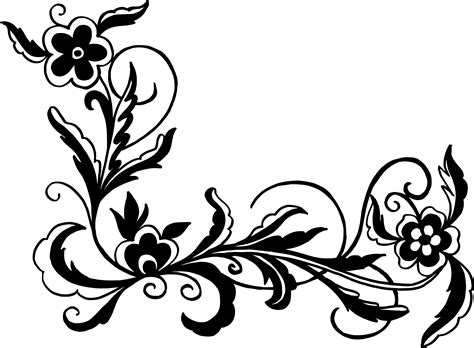 Ornamen Undangan Png Gambar Ilustrasi Vektor Ornamen Bunga Putih Images