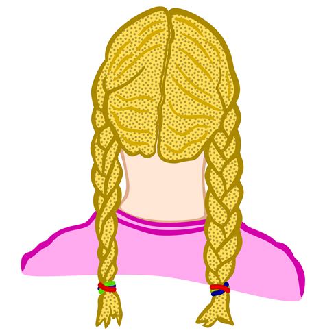 Cartoon Braids Png Ponytail Vector At Bochicwasure