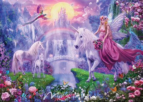 Fairy Riding Unicorn Wallpaper Mural By Magic Murals