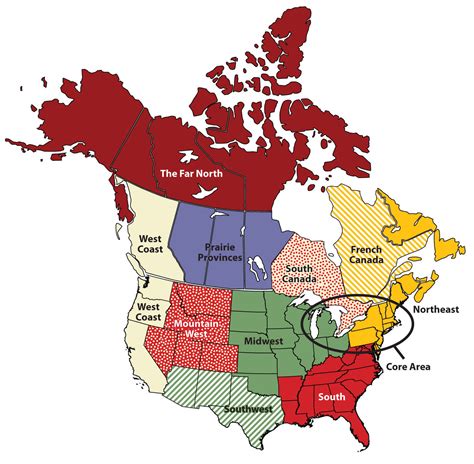 Regions Of The United States And Canada