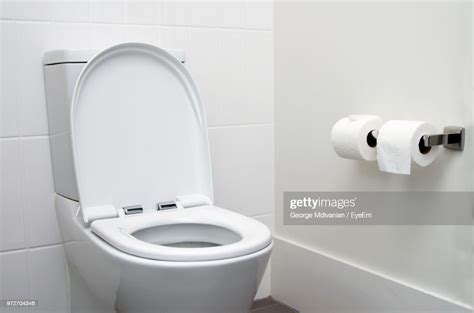 Toilet Bowl In Bathroom High Res Stock Photo Getty Images