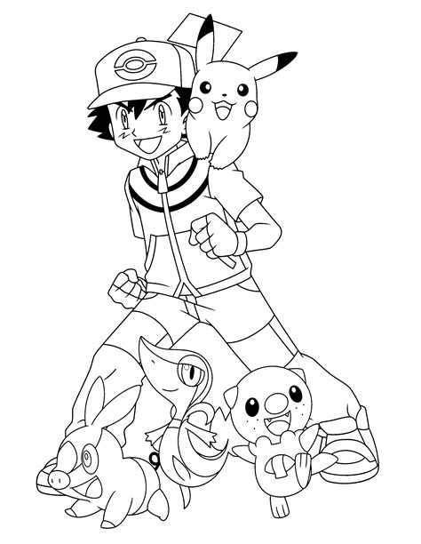 Free Download Pokemon Ash Coloring Pages Pokemon Coloring Pages