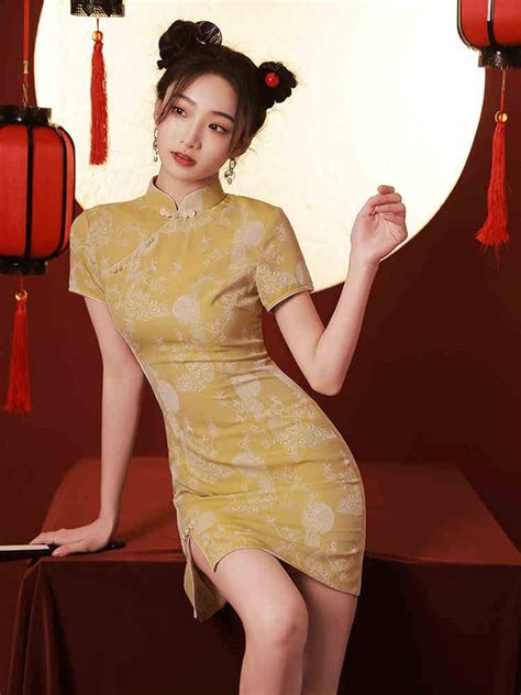 sexy short qipao dress close fitting best chinese clothing