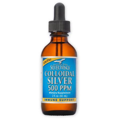 Natural Path Silver Wings Colloidal Silver 500 Ppm 2 Oz