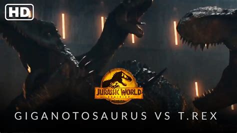 HD Giganotosaurus Vs Therizinosaurus T Rex Final Battle JURASSIC