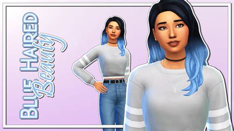 💙 Blue Haired Beauty Sims 4 Cas Cc Links 💙 Youtube