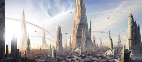 Planet Cybertron Fulfilled Futuristic City Photoshop Landscape