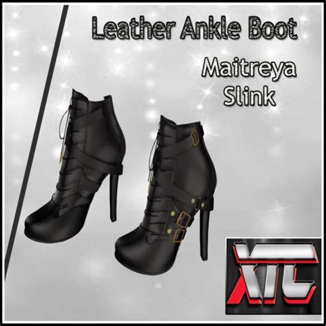 Second Life Marketplace Xtc Black Leather Ankle Boot