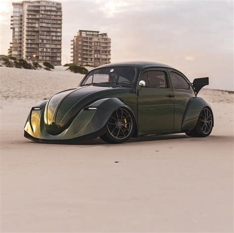 Low Green Wide Vw Beetle Takes Virtual Racer Rev3nge Over Becoming