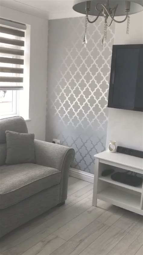 The Camden Trellis Wallpaper In Soft Grey And Silver Brought To You By I