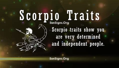 Scorpio Personality Traits And Characteristics Sunsignsorg