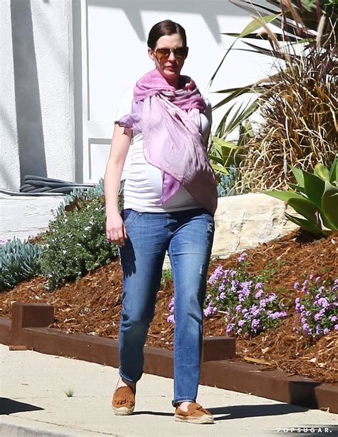 Pregnant Anne Hathaway Out In La March 2016 Popsugar Celebrity Photo 2