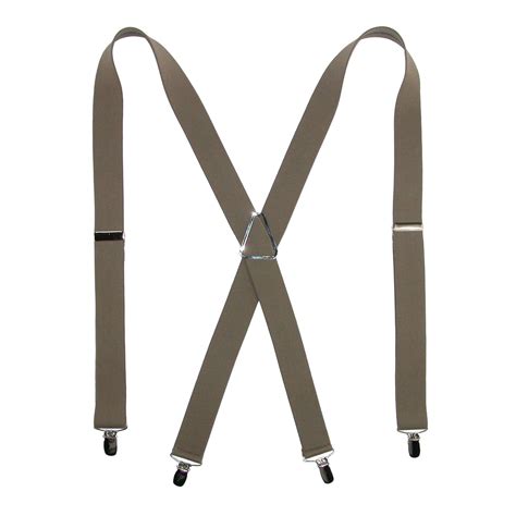 Mens Elastic X Back Suspenders With Silver Hardware By Ctm Clip End