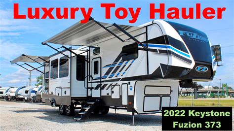 Luxury Fifth Wheel Toy Hauler 2022 Keystone Fuzion 373 Youtube