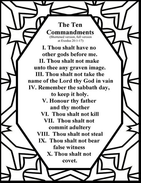 Free 10 Commandments Printables