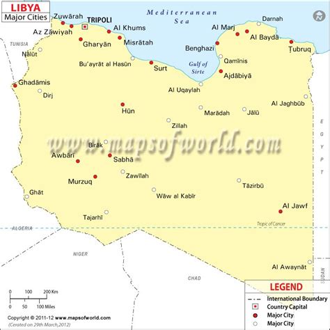 Libya Cities Map Major Cities In Libya Libya City Map City