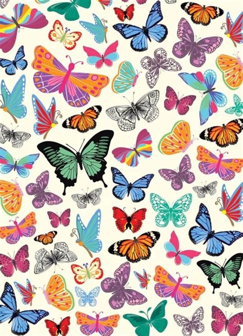 Butterfly Pattern Picture Collage Wall Butterfly Wallpaper Art