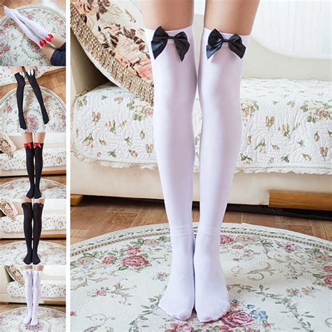 Pair Sexy Stockings Japanese Printed Stocking Long Knee High Socks Medias Women Cosplay