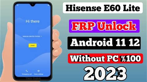 Hisense E Lite Frp Bypass Android Without Pc New Method Youtube