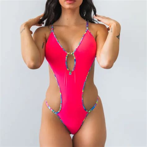 Rare Wicked Weasel Archive Sale Sunset Strip Multi One Piece Xl