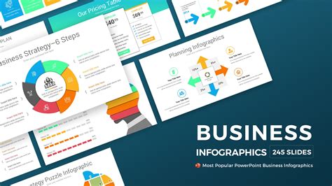 Business Infographic Red Creative Business Design Powerpoint