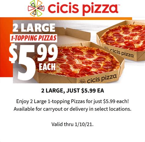 Promo codes | updated list. CiCis Pizza January 2021 Coupons and Promo Codes