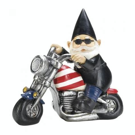 Get Your Motor Running This Cool Gnome Is Ready To Ride His Patriotic