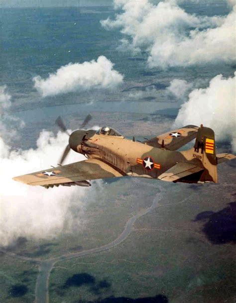 A 1h Skyraider Of The South Vietnamese Air Force In May 1966 The South