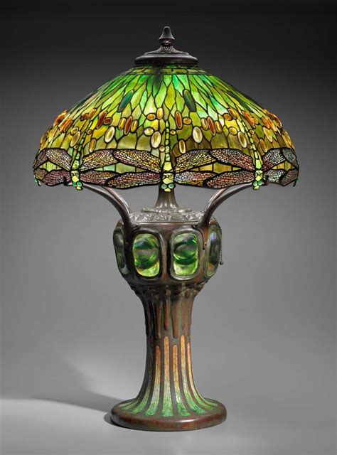 The shades hang at varying heights. "Hanging Head Dragonfly" table lamp | Museum of Fine Arts ...