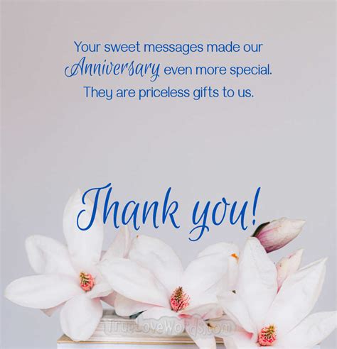 50 Thank You Messages For Anniversary Wishes True Love Words