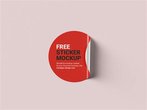 Free Round Sticker Mockup Mockups Design