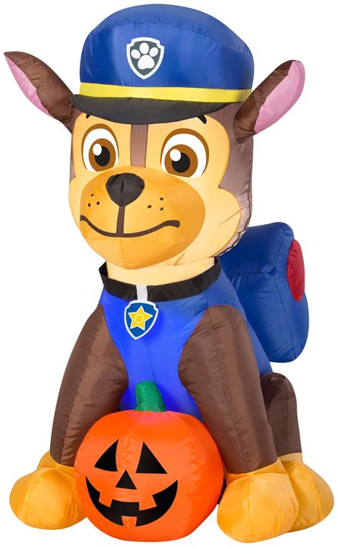 3 Airblown Paw Patrol Chase With Pumpkin Halloween Inflatable Nick