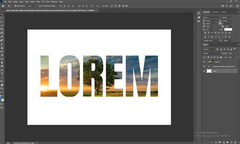 How To Fill Text With An Image In Photoshop Put An Image In Text