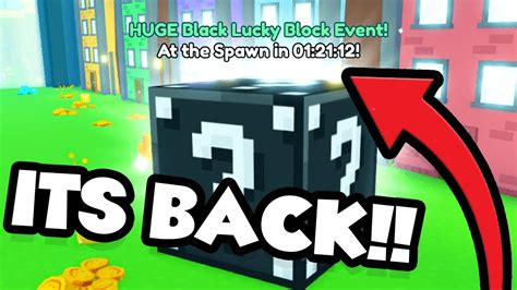 Huge Black Lucky Block Event Is Starting Pet Sim X Youtube