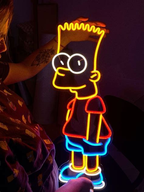 Bart Simpson Neon Sign Oneoncrafts