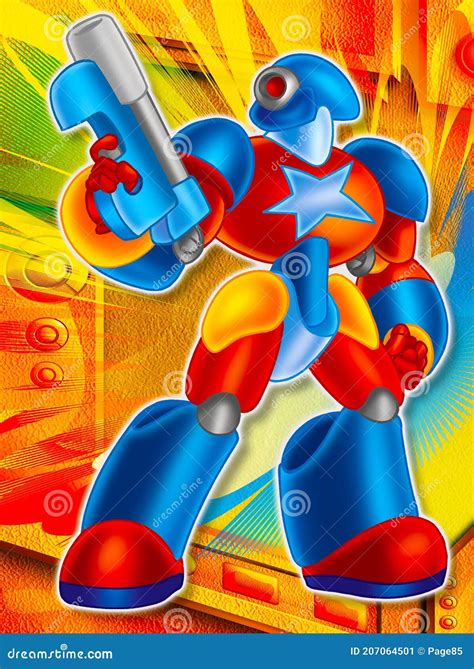 Colorful Robot Stock Illustration Illustration Of Digital 207064501