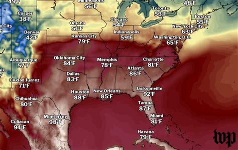 South And Southeast In Line For Record Warm Temperatures The