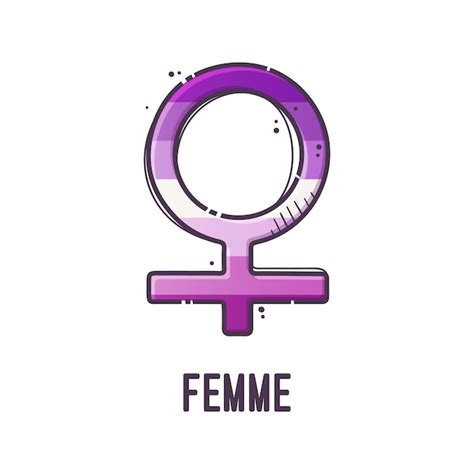 Premium Vector Gender Symbol Femme Signs Of Sexual Orientation Vector