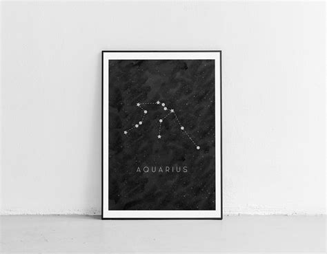 zodiac printable aquarius aquarius prints aquarius etsy
