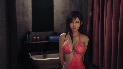 Tifa In A Pink And Silver Scale Swimsuit Final Fantasy Vii Remake
