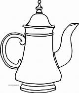 Coloring Teapot Tall Wecoloringpage sketch template