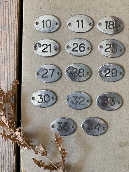 Vintage Metal Locker Number Number Discs Ivy Joan Home